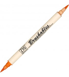 Caneta Brushables Ponta Dupla Kuretake Orange