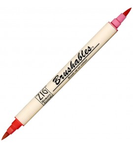 Caneta Brushables Ponta Dupla Kuretake Red