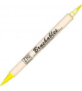 Caneta Brushables Ponta Dupla Kuretake Yellow