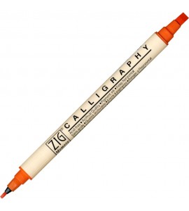 Caneta Caligrafia Artística Zig 070 Orange  Kuretake 