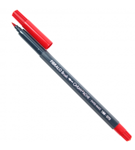 Caneta Caran d'Ache Fibralo Brush Aquarelável Vermelho