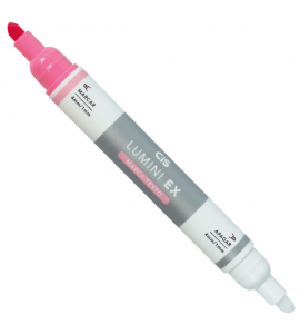 Caneta Marca-Texto Apagável Lumini EX CIS Ponta Dupla Rosa