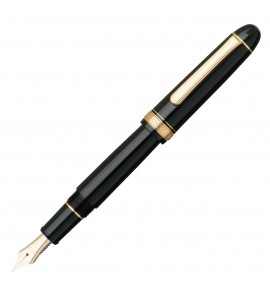 Caneta Tinteiro Platinum Century 3776 Black Pena de Ouro 14K Média
