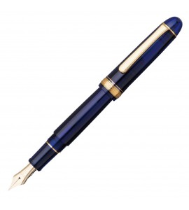 Caneta Tinteiro Platinum Century 3776 Chartres Blue Pena de Ouro 14K Fina