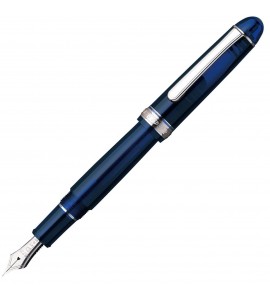 Caneta Tinteiro Platinum Century 3776 Chartres Blue Pena de Ouro 14K Fina 