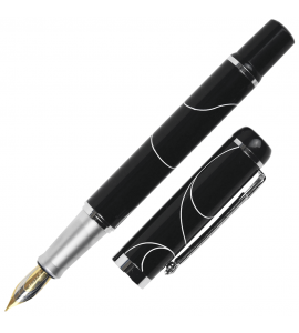 Caneta Tinteiro Yiren Black Pena Fina 828