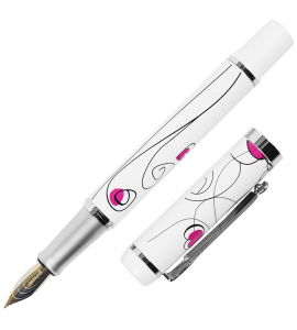 Caneta Tinteiro Yiren White Pena Fina 828 