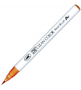 Caneta Zig Clean Color Real Brush Kuretake 703 Cadmium Orange 