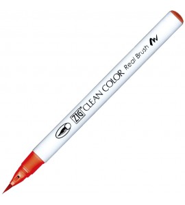 Caneta Zig Clean Color Real Brush Kuretake 209 Cadmium Red 