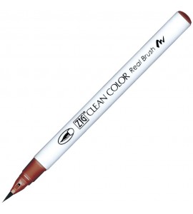 Caneta Zig Clean Color Real Brush Kuretake 604 Red Ochre