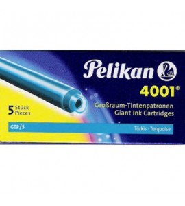 Cartucho Para Caneta Tinteiro Pelikan GTP/5 Azul Turquesa