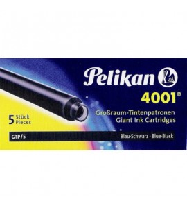Cartucho Para Caneta Tinteiro Pelikan GTP/5 Azul Preto