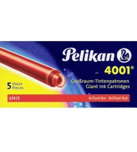 Cartucho Para Caneta Tinteiro Pelikan GTP/5 Vermelho
