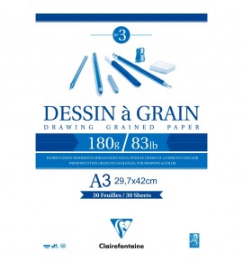 Bloco de Desenho Dessin à Grain A3 180g/m²