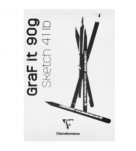 Bloco de Papel Para Desenho Branco Graf It A4 90m/g² 80 Folhas