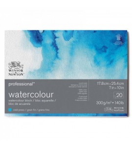 Bloco de Papel Aquarela Winsor & Newton 300g/m² 17,8X25,4cm 100% Algodão