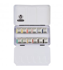 Estojo Tinta Aquarela Pastilha 12 Cores Schmincke Akademie