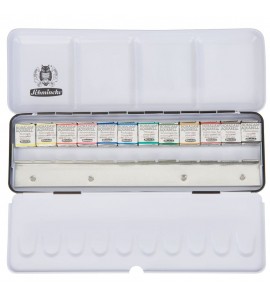 Estojo Tinta Aquarela Pastilha 12 Cores Schmincke Horadam