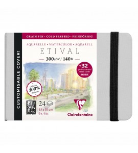Bloco de Papel Para Aquarela Etival 15x10 Ed Customizada 300g/m²