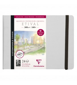 Bloco de Papel Para Aquarela Etival 21X14,8 Ed Customizada 300g/m²