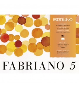Bloco Fabriano 5 Grana Fina Para Aquarela 20 folhas 300g/m² 26X36cm 