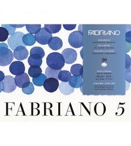 Bloco Fabriano 5GG Para Aquarela 20 folhas 300g/m² 23X31cm 