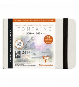 Bloco Para Aquarela Fontaine Ed Customizada 100% Algodão 10x15 Clairefontaine