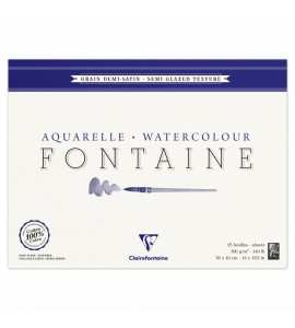Bloco Papel Para Aquarela Fontaine Semi Satinado 30x40cm 300g/m²