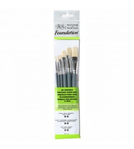 Kit De Pincéis Óleo Winsor & Newton Foundation 06 Unidades Sortidos 5295025