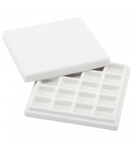 Godê de Cerâmica Com Tampa Tamanho 12X12cm 20 Cavidades