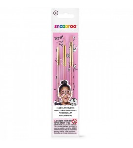 Kit de Pincéis Para Pintura Facial Snazaroo Reeves 3 Unidades