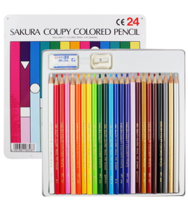 Lápis de Cor Sakura Coupy 24 Cores