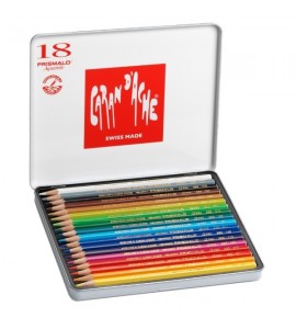 Lápis Caran D'Ache Prismalo Aquarelado 18 Cores