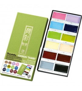 Kit Aquarela Kuretake Gansai Tambi Set II 12 Cores