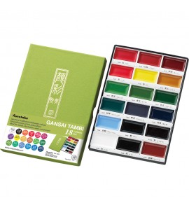 Kit Aquarela Kuretake Gansai Tambi 18 Cores