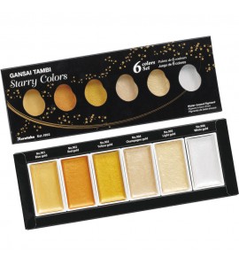 Kit Aquarela Kuretake Gansai Tambi Starry Colors 06 Cores