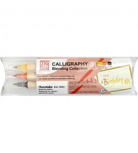 Caneta de Caligrafia Zig Fun 03 Cores Kuretake
