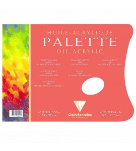 Bloco de Papel Paleta Óleo e Acrílica Clairefontaine A4 90g C/40