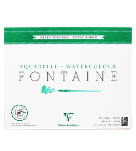 Bloco Papel Para Aquarela Fontaine Torchon 24X30cm 300g
