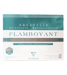 Bloco de Papel Para Aquarela Flamboyant 300g 24X32cm 20 Folhas