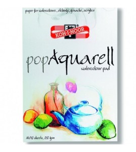 Papel Para Aquarela Koh-I-Noor A4 250gr Bloco Com 10 Folhas