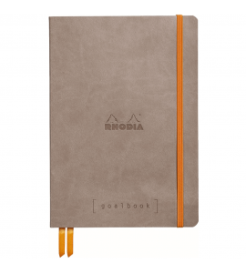 Bloco Sketchbook de Couro Goalbook Rhodia Taupe A5