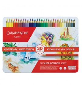 Lápis Aquarelável Caran D'Ache Supracolor 30 Cores- Edição Limitada