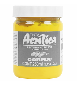 Tinta Acrílica Corfix 250ml 123 Amarelo Cádmio G1