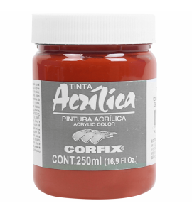 Tinta Acrílica Corfix 250ml 166 Vermelho Veneza G1