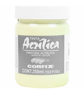 Tinta Acrílica Corfix 250ml 46 Amarelo Brilhante Claro G1
