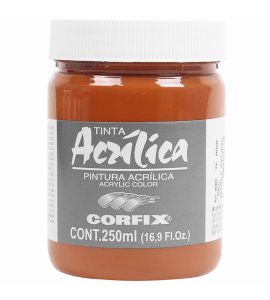 Tinta Acrílica Corfix 250ml 62 Terra Siena Natural G1