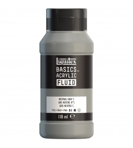 Tinta Acrílica Liquitex Basics Fluída 118ml S1 599 Neutral Grey 5