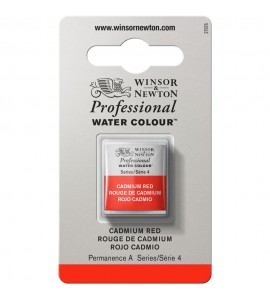 Tinta Aquarela Profissional Winsor & Newton Pastilha S4 094 Cadmium Red