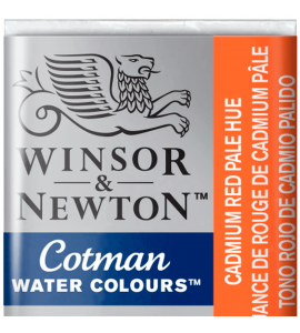 Tinta Aquarela Pastilha Cotman Winsor & Newton Cadmium Red Pale Hue 103